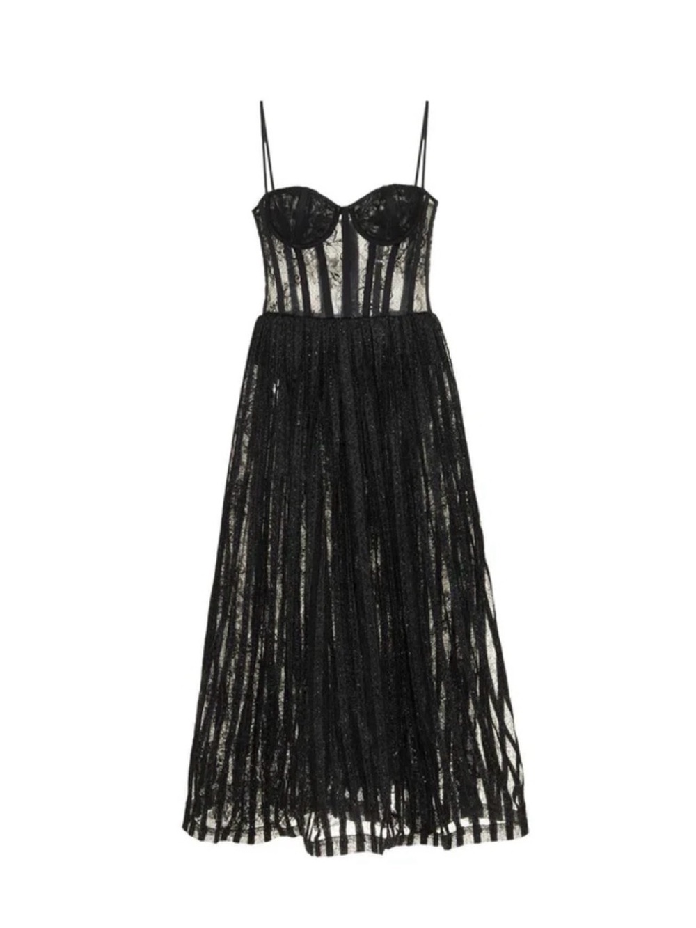 PatBo Lurex Tulle Bustier Midi Dress - Picture 5 of 6